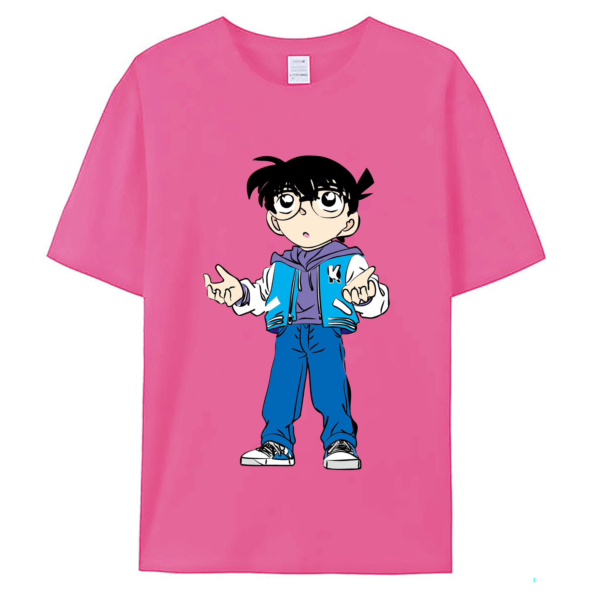 （画像用） 名探偵コナン 江戸川 コナン Detective Conan Conan Edogawa レディースカジュアルプリントTシャツ（綿100％）
